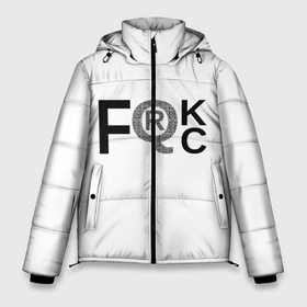 Мужская зимняя куртка 3D с принтом FQRck   Локдаун в Белгороде, верх — 100% полиэстер; подкладка — 100% полиэстер; утеплитель — 100% полиэстер | длина ниже бедра, свободный силуэт Оверсайз. Есть воротник-стойка, отстегивающийся капюшон и ветрозащитная планка. 

Боковые карманы с листочкой на кнопках и внутренний карман на молнии. | covid | lockdown | qrкод | коронавирус | минимализм | надписи | надпись