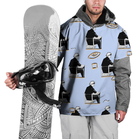 Накидка на куртку 3D с принтом Годжо паттерн в Тюмени, 100% полиэстер |  | Тематика изображения на принте: gojo | jjk | аниме | годжо | годжо сатору | магическая битва | паттерны | сатору