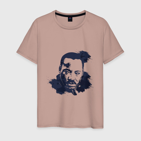 Мужская футболка хлопок с принтом Мартин Лютер , 100% хлопок | прямой крой, круглый вырез горловины, длина до линии бедер, слегка спущенное плечо. | Тематика изображения на принте: гуманист | деятель | иллюстрация | кинг | пастор | писатель | политик