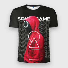 Мужская футболка 3D Slim с принтом RedGame в Санкт-Петербурге, 100% полиэстер с улучшенными характеристиками | приталенный силуэт, круглая горловина, широкие плечи, сужается к линии бедра | red soldier | squid game | игра в кальмара | корея | сериал