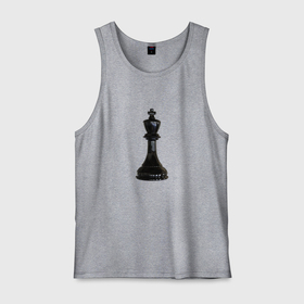 Мужская майка хлопок с принтом Шахматная фигура Чёрный король , 100% хлопок |  | игра | игровая | игры | короли | король | логика | логичные | настольная | настольные | спорт | спортивная | фигура | фигурка | фигурки | фигуры | чёрные | чёрный | шахматный | шахматы