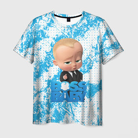 Мужская футболка 3D с принтом Босс Молокосос | Boss Baby в Новосибирске, 100% полиэфир | прямой крой, круглый вырез горловины, длина до линии бедер | boss baby | бос молокосос | босс молокосос | молокосос | мультфильм | ребенок