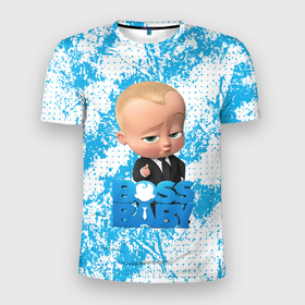 Мужская футболка 3D Slim с принтом Босс Молокосос | Boss Baby в Екатеринбурге, 100% полиэстер с улучшенными характеристиками | приталенный силуэт, круглая горловина, широкие плечи, сужается к линии бедра | boss baby | бос молокосос | босс молокосос | молокосос | мультфильм | ребенок