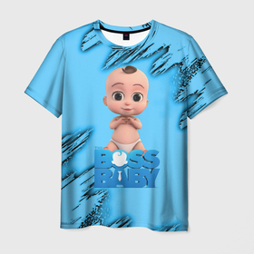 Мужская футболка 3D с принтом Босс Молокосос (сердечко) , 100% полиэфир | прямой крой, круглый вырез горловины, длина до линии бедер | boss baby | бос молокосос | босс молокосос | молокосос | мультфильм | ребенок