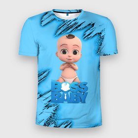 Мужская футболка 3D Slim с принтом Босс Молокосос (сердечко) в Белгороде, 100% полиэстер с улучшенными характеристиками | приталенный силуэт, круглая горловина, широкие плечи, сужается к линии бедра | boss baby | бос молокосос | босс молокосос | молокосос | мультфильм | ребенок