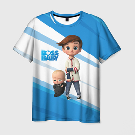 Мужская футболка 3D с принтом Boss Baby   Босс Молокосос в Новосибирске, 100% полиэфир | прямой крой, круглый вырез горловины, длина до линии бедер | baby | babycorp | boss | босс | бэбикорп | молокосос | темплтон | тим