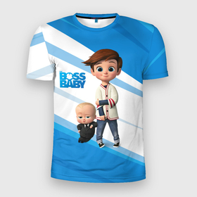 Мужская футболка 3D Slim с принтом Boss Baby   Босс Молокосос в Кировске, 100% полиэстер с улучшенными характеристиками | приталенный силуэт, круглая горловина, широкие плечи, сужается к линии бедра | baby | babycorp | boss | босс | бэбикорп | молокосос | темплтон | тим