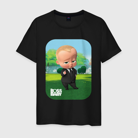 Мужская футболка хлопок с принтом Boss Baby | Босс Молокосос в Новосибирске, 100% хлопок | прямой крой, круглый вырез горловины, длина до линии бедер, слегка спущенное плечо. | baby | babycorp | boss | босс | бэбикорп | молокосос | темплтон