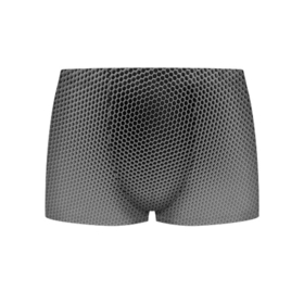 Мужские трусы 3D с принтом шестиугольная сетка , 50% хлопок, 50% полиэстер | классическая посадка, на поясе мягкая тканевая резинка | белый | геометрический | иллюстрация | сетка | текстура | узор | черный