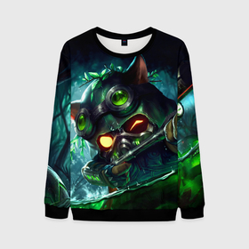Мужской свитшот 3D с принтом League of legends, Тимо в городе Новоалтайск, 100% полиэстер с мягким внутренним слоем | круглый вырез горловины, мягкая резинка на манжетах и поясе, свободная посадка по фигуре | game | league of legends | lol | timo | игра | игры | лига легенд | лол | тимо | чемпион | чемпионы