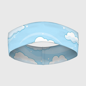 Повязка на голову 3D с принтом Зимние облака ,  |  | арт | ветер | зима | небо | облака | облако | природа | рисунок | синий | снег | снежок | холод | холодный ветер