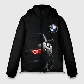 Мужская зимняя куртка 3D с принтом BMW МИНИМЛ в Курске, верх — 100% полиэстер; подкладка — 100% полиэстер; утеплитель — 100% полиэстер | длина ниже бедра, свободный силуэт Оверсайз. Есть воротник-стойка, отстегивающийся капюшон и ветрозащитная планка. 

Боковые карманы с листочкой на кнопках и внутренний карман на молнии. | Тематика изображения на принте: автомобиль | бмв | логотип | марка | машина | неон