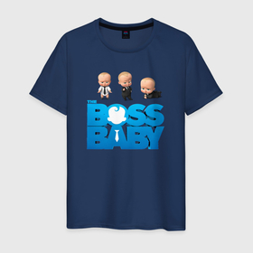 Мужская футболка хлопок с принтом Босс Молокосос в Екатеринбурге, 100% хлопок | прямой крой, круглый вырез горловины, длина до линии бедер, слегка спущенное плечо. | Тематика изображения на принте: бейби босс | босс | боссмолокосос | мультфильм