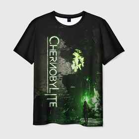 Мужская футболка 3D с принтом Chernobylite (игра) в Санкт-Петербурге, 100% полиэфир | прямой крой, круглый вырез горловины, длина до линии бедер | Тематика изображения на принте: chernobylite | зона отчуждения | игры | сталкер | чаэс | чернобылит | чернобыль