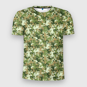 Мужская футболка 3D Slim с принтом Лягушки (камуфляж) в Новосибирске, 100% полиэстер с улучшенными характеристиками | приталенный силуэт, круглая горловина, широкие плечи, сужается к линии бедра | amphibian | animal | camouflage | frog | hunting camo | military camouflage | reptile | reptilian | амфибия | военный камуфляж | животное | земноводное | камуфляж | квакушка | лягуха | лягушка | лягушонок пепе | маскировка | масхалат