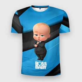 Мужская футболка 3D Slim с принтом Босс молокосос в костюме в Белгороде, 100% полиэстер с улучшенными характеристиками | приталенный силуэт, круглая горловина, широкие плечи, сужается к линии бедра | baby | boss | boss baby | босс | босс молокосос | маленький босс | малыш | мальчик | молокосос | ребенок