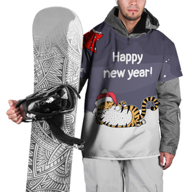 Накидка на куртку 3D с принтом Happy New Year 2022 Тигр в Кировске, 100% полиэстер |  | 2022 | год тигра | новый год | новый год 2022 | символ года | тигр | тигренок | тигрица | тигры