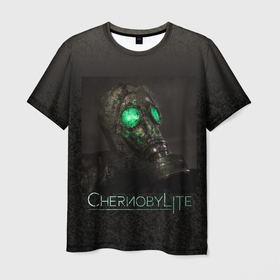 Мужская футболка 3D с принтом Чернобыльский сталкер 2 в Санкт-Петербурге, 100% полиэфир | прямой крой, круглый вырез горловины, длина до линии бедер | авария на аэс | мутанты | припять | радиация | сталкер | чернобыль | чернобыльская аэс
