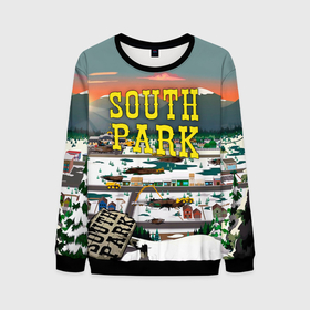 Мужской свитшот 3D с принтом Южный Парк разрушенный город , 100% полиэстер с мягким внутренним слоем | круглый вырез горловины, мягкая резинка на манжетах и поясе, свободная посадка по фигуре | south park | sp | город | заставка | мультфильм | саус парк | сауспарк | южный парк | юп