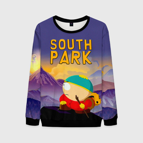 Мужской свитшот 3D с принтом Эпичный Картман в горах | Южный Парк в Курске, 100% полиэстер с мягким внутренним слоем | круглый вырез горловины, мягкая резинка на манжетах и поясе, свободная посадка по фигуре | cartman | eric cartman | eric theodore cartman | south park | sp | the coon | енот | жиробас | жиртрест | картман | мультфильм | саус парк | сауспарк | эрик картман | южный парк | юп