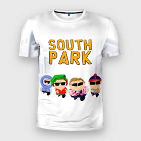 Мужская футболка 3D Slim с принтом Метросексуалы Южного Парка в Тюмени, 100% полиэстер с улучшенными характеристиками | приталенный силуэт, круглая горловина, широкие плечи, сужается к линии бедра | cartman | eric cartman | eric theodore cartman | kenny mccormick | mckormick | south park | sp | the coon | енот | жиробас | жиртрест | картман | кеннет | кенни | маккормик | мультфильм | они уюили кени | саус парк | сауспарк | сволочи | стэн 