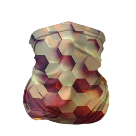 Бандана-труба 3D с принтом выпуклые 3Д фигуры шестигранники, как соты в Новосибирске, 100% полиэстер, ткань с особыми свойствами — Activecool | плотность 150‒180 г/м2; хорошо тянется, но сохраняет форму | 3d | 3д фигуры | абстракция | соты | шестигранники