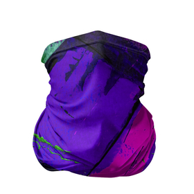 Бандана-труба 3D с принтом Фиолетово в Новосибирске, 100% полиэстер, ткань с особыми свойствами — Activecool | плотность 150‒180 г/м2; хорошо тянется, но сохраняет форму | абстракция | пестрый | сиреневый | фиолетовый | яркий