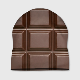 Шапка 3D с принтом Шоколадная плитка в Курске, 100% полиэстер | универсальный размер, печать по всей поверхности изделия | горький шоколад | плитка шоколада | темный шоколад | шоколад | шоколадная плитка