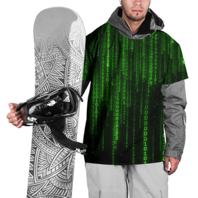 Накидка на куртку 3D с принтом Матрица двоичный код в Екатеринбурге, 100% полиэстер |  | абстракция | голограмма | неон | полосы | цифры