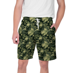 Мужские шорты 3D с принтом Крабы (камуфляж) в Курске,  полиэстер 100% | прямой крой, два кармана без застежек по бокам. Мягкая трикотажная резинка на поясе, внутри которой широкие завязки. Длина чуть выше колен | Тематика изображения на принте: camouflage | crabs | disguise | hunting camouflage | khaki | lobster | maskhalat | military | military camouflage | военный камуфляж | дно | камуфляж | крабы | лобстер | маскировка | масхалат | милитари | море | морские жители | океан | омар