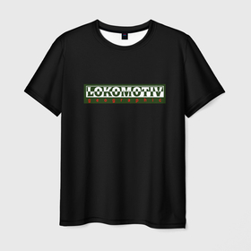 Мужская футболка 3D с принтом LOKOMOTIV LOGO BLACK STYLE , 100% полиэфир | прямой крой, круглый вырез горловины, длина до линии бедер | from | lokomotiv | moscow | локомотив | москва | рпл | рфпл | фк локомотив | футбол