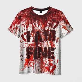 Мужская футболка 3D с принтом I АM FINE , 100% полиэфир | прямой крой, круглый вырез горловины, длина до линии бедер | alone | blood | bodybuilding | game | halloween | hands | i am fine | video game | бодибилдинг | видео игры | игра | игры | кровь | один | руки | хеллоуин | я в порядке