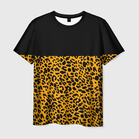 Мужская футболка 3D с принтом СТИЛЬ ЛЕОПАРДА в Новосибирске, 100% полиэфир | прямой крой, круглый вырез горловины, длина до линии бедер | sea | summer | африка | вода | джунгли | зебра | леопард | лето | море | океан | пляж | полосы | принт | тигр