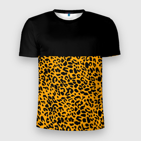 Мужская футболка 3D Slim с принтом СТИЛЬ ЛЕОПАРДА в Санкт-Петербурге, 100% полиэстер с улучшенными характеристиками | приталенный силуэт, круглая горловина, широкие плечи, сужается к линии бедра | sea | summer | африка | вода | джунгли | зебра | леопард | лето | море | океан | пляж | полосы | принт | тигр