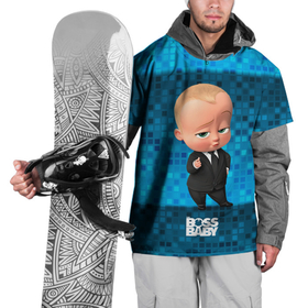 Накидка на куртку 3D с принтом Серьезный Босс молокосос в Санкт-Петербурге, 100% полиэстер |  | baby | boss | boss baby | босс | босс молокосос | маленький босс | малыш | мальчик | молокосос | ребенок