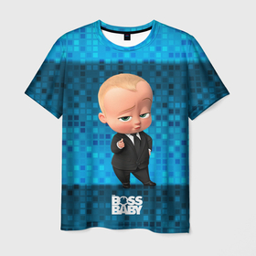 Мужская футболка 3D с принтом Серьезный Босс молокосос в Санкт-Петербурге, 100% полиэфир | прямой крой, круглый вырез горловины, длина до линии бедер | baby | boss | boss baby | босс | босс молокосос | маленький босс | малыш | мальчик | молокосос | ребенок