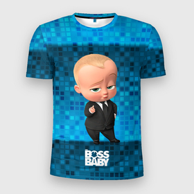 Мужская футболка 3D Slim с принтом Серьезный Босс молокосос в Новосибирске, 100% полиэстер с улучшенными характеристиками | приталенный силуэт, круглая горловина, широкие плечи, сужается к линии бедра | baby | boss | boss baby | босс | босс молокосос | маленький босс | малыш | мальчик | молокосос | ребенок