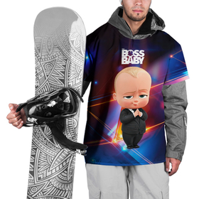 Накидка на куртку 3D с принтом Босс молокосос (деловой стиль) в Новосибирске, 100% полиэстер |  | baby | boss | boss baby | босс | босс молокосос | маленький босс | малыш | мальчик | молокосос | ребенок