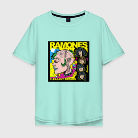 Мужская футболка хлопок Oversize с принтом Art Ramones в Белгороде, 100% хлопок | свободный крой, круглый ворот, “спинка” длиннее передней части | alternative | music | punk | punkrock | ramones | ramons | rock | альтернатива | музыка | панк | панкрок | рамонс | рок