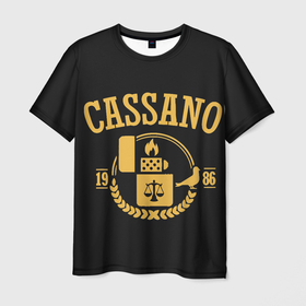 Мужская футболка 3D с принтом Кассано знак , 100% полиэфир | прямой крой, круглый вырез горловины, длина до линии бедер | весы | винченцо | зажигалка | кассано | мафия | сон джунки