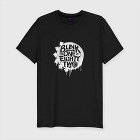 Мужская футболка хлопок Slim с принтом Blink 182, логотип в Санкт-Петербурге, 92% хлопок, 8% лайкра | приталенный силуэт, круглый вырез ворота, длина до линии бедра, короткий рукав | blink | california | pop | punk | rock | блинк | группа | калифорния | панк | рок