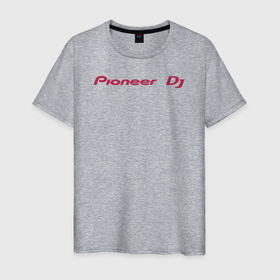Мужская футболка хлопок с принтом Pioneer DJ   Logo в Новосибирске, 100% хлопок | прямой крой, круглый вырез горловины, длина до линии бедер, слегка спущенное плечо. | 2 | 2000 | 3000 | cdj | dj | logo | nexus | nxs | pioneer | диджей | лого | логотип | пионер