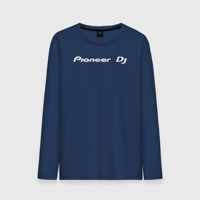 Мужской лонгслив хлопок с принтом Pioneer DJ   Logo (White) в Новосибирске, 100% хлопок |  | 2 | 2000 | 3000 | cdj | dj | nexus | nxs | pioneer | диджей | музыка | пионер