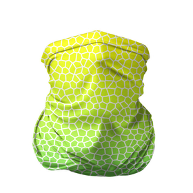 Бандана-труба 3D с принтом Витражная мозаика в Курске, 100% полиэстер, ткань с особыми свойствами — Activecool | плотность 150‒180 г/м2; хорошо тянется, но сохраняет форму | витраж | градиент | зеленое стекло | зеленый | зеленый радуга | зеленый сети | лимон | мозаика | радуга | светло зеленый | соты | яркий