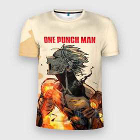 Мужская футболка 3D Slim с принтом Разрушение Геноса One Punch Man в Новосибирске, 100% полиэстер с улучшенными характеристиками | приталенный силуэт, круглая горловина, широкие плечи, сужается к линии бедра | genos | genoсide | jenosu | one punch man | one punchman | onepunchman | oni saibogu | аниме | ван панч мен | ванпанчмен | генос | кибердемон | кибернетическое тело | манга | сильнейший человек | человек одинудар | человек одного удара