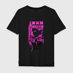 Мужская футболка хлопок Oversize с принтом Pink Hoonigan в Кировске, 100% хлопок | свободный крой, круглый ворот, “спинка” длиннее передней части | Тематика изображения на принте: colorful | gangsta | арт | бандит | иллюстрация | крутой | лондон
