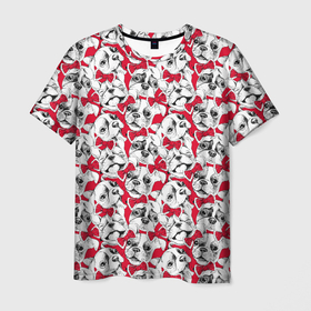 Мужская футболка 3D с принтом Французский Бульдог (French) в Белгороде, 100% полиэфир | прямой крой, круглый вырез горловины, длина до линии бедер | animal | bulldog | dog | french bulldog | french bulldog p | pit bull | бойцовская собака | бульдог | год собаки | друг человека | животное | зверь | кинолог | пёс | питбуль | собака французский бульдог | собаковод