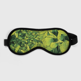 Маска для сна 3D с принтом Растительная жизнь   Хоста , внешний слой — 100% полиэфир, внутренний слой — 100% хлопок, между ними — поролон |  | Тематика изображения на принте: весенний | зеленый | листья | растения | салатовый | свежий | хоста | цветы