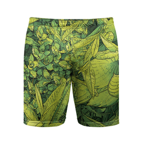 Мужские шорты спортивные с принтом Растительная жизнь   Хоста ,  |  | весенний | зеленый | листья | растения | салатовый | свежий | хоста | цветы