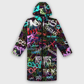 Дождевик унисекс 3D с принтом neon graffiti | Smile в Рязани,  |  | Тематика изображения на принте: bright | graffiti | inscriptions | neon | smile | абстракция | граффити | надписи | неон | смайлы